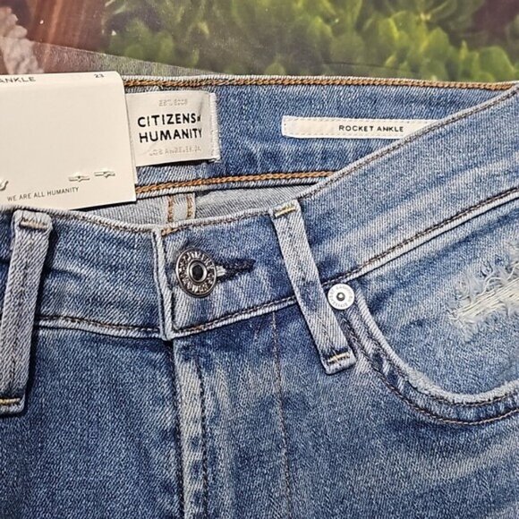 Citizens of Humanity Distressed Skinny Jeans Size 23 New - Picture 4 of 8